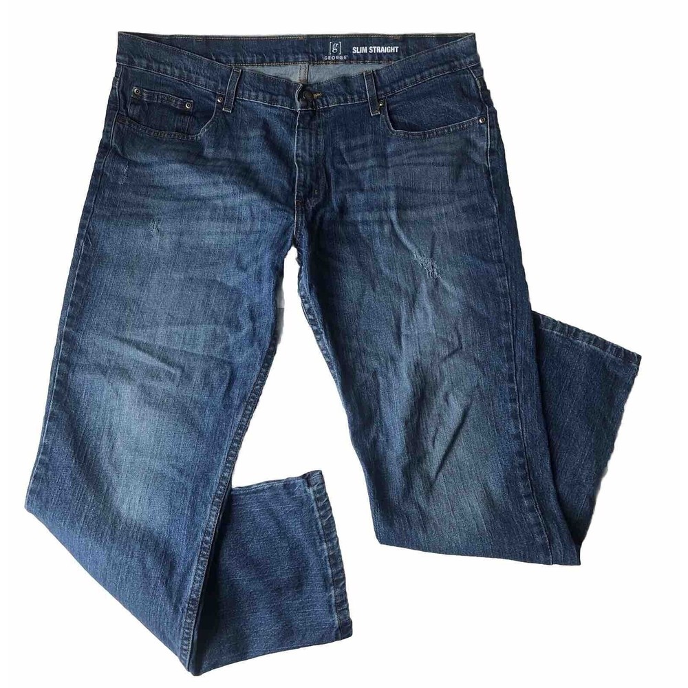 G George Jeans Mens Size 40x29 Slim Straight Jeans